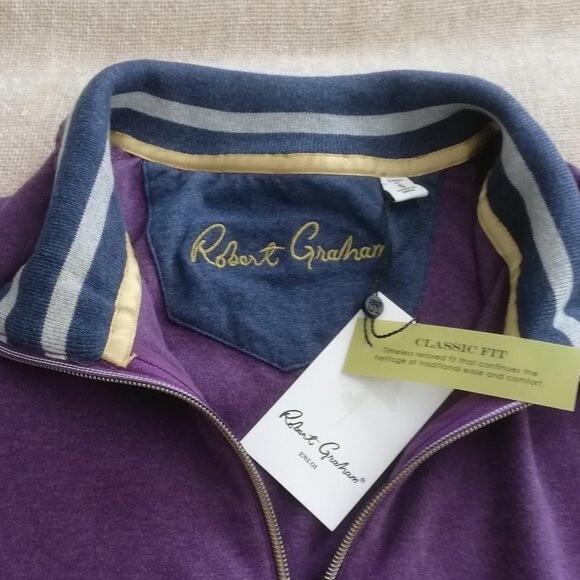 Robert Graham Callon Quarter Zip Sweater Size Small - Picture 6 of 9